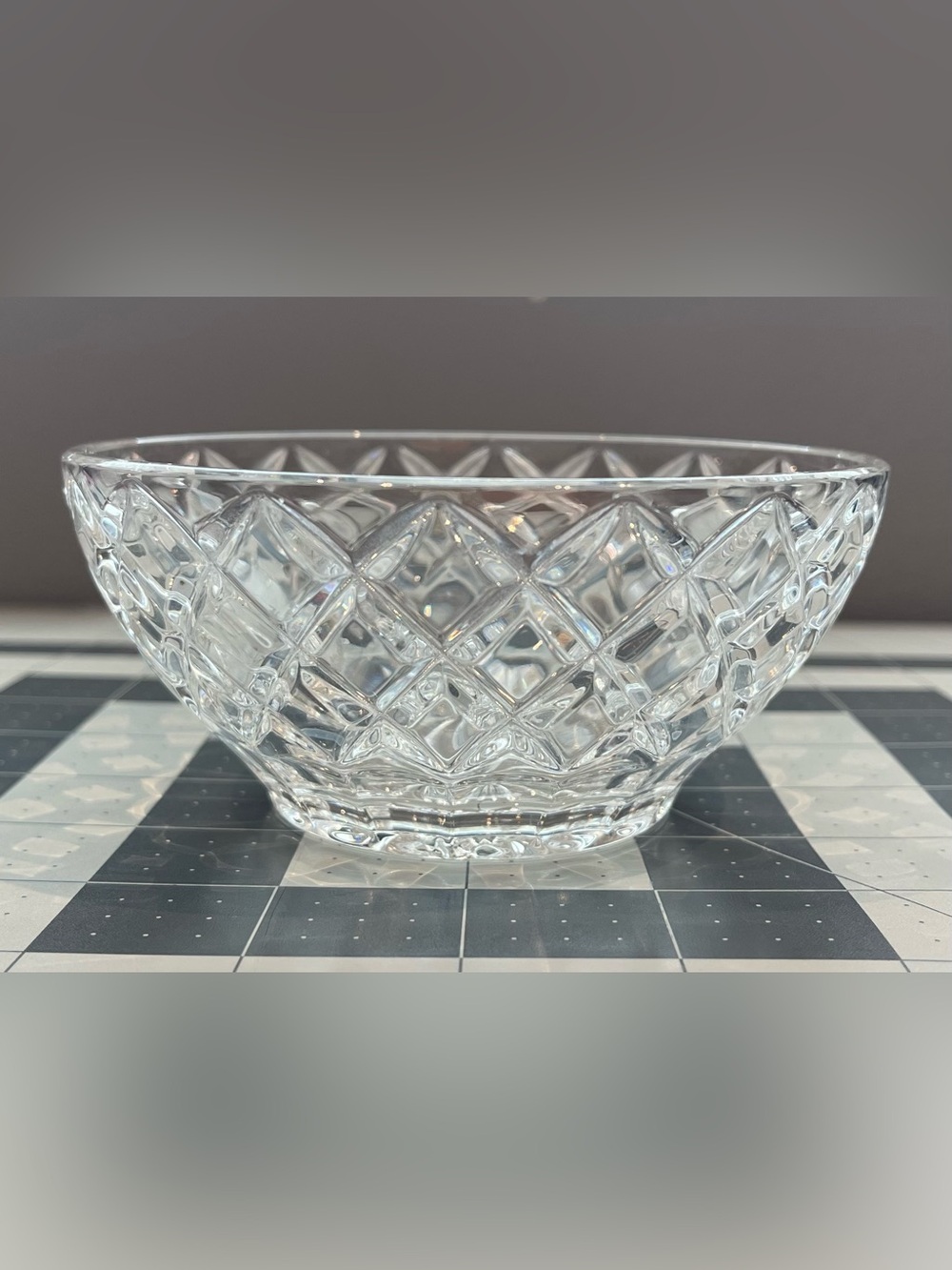 Lenox Fine Crystal 5” Diamond Cut Bowl Czech Republic Starburst Candy Dish